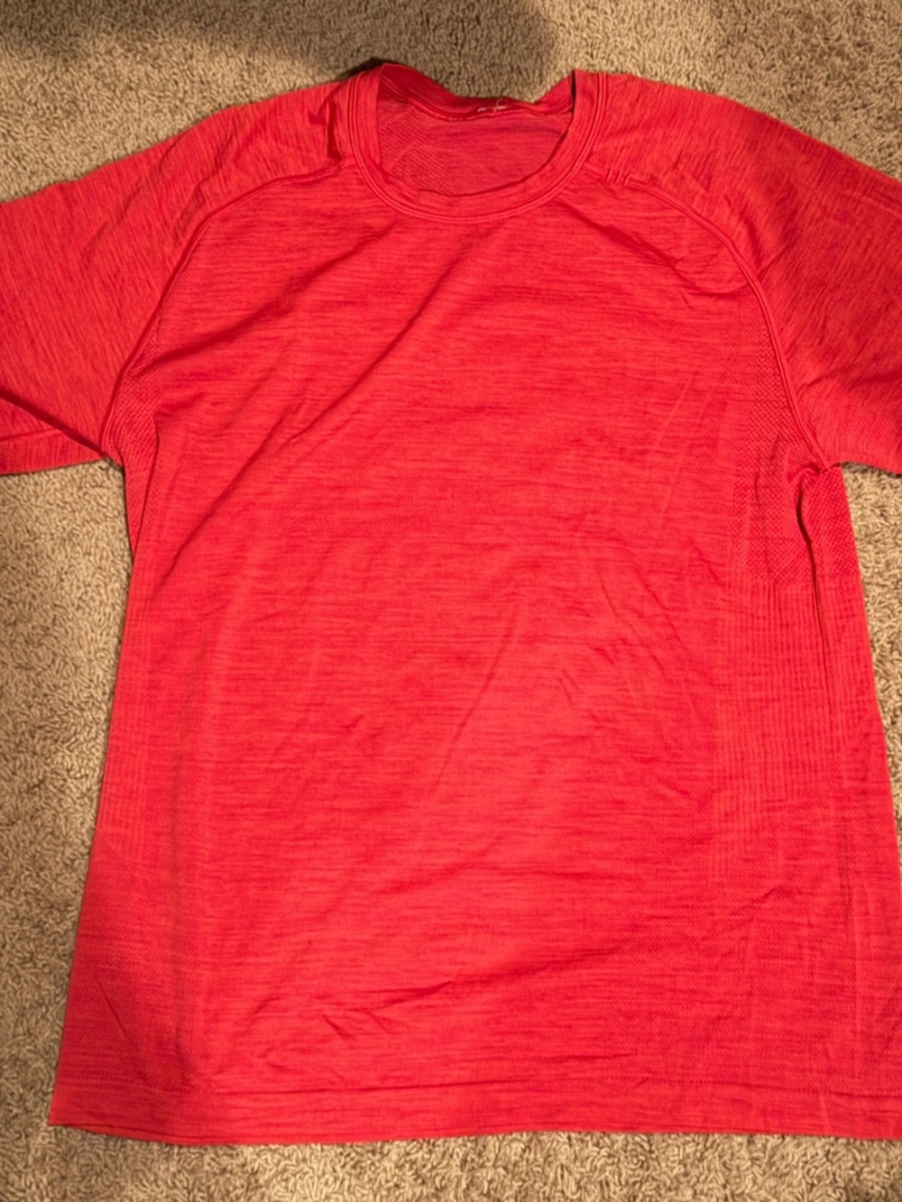 Men's Lululemon Red Performance Crew Neck Shirt